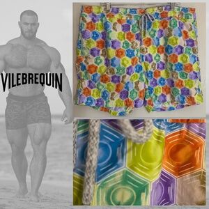 Vilebrequin Swim Trunks XXL runs small 40-44" waist 5" inseam Gently worn